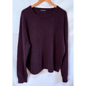 Grant Thomas 100% 2 Ply Cashmere Sweater XXL Crew Neck  Plum